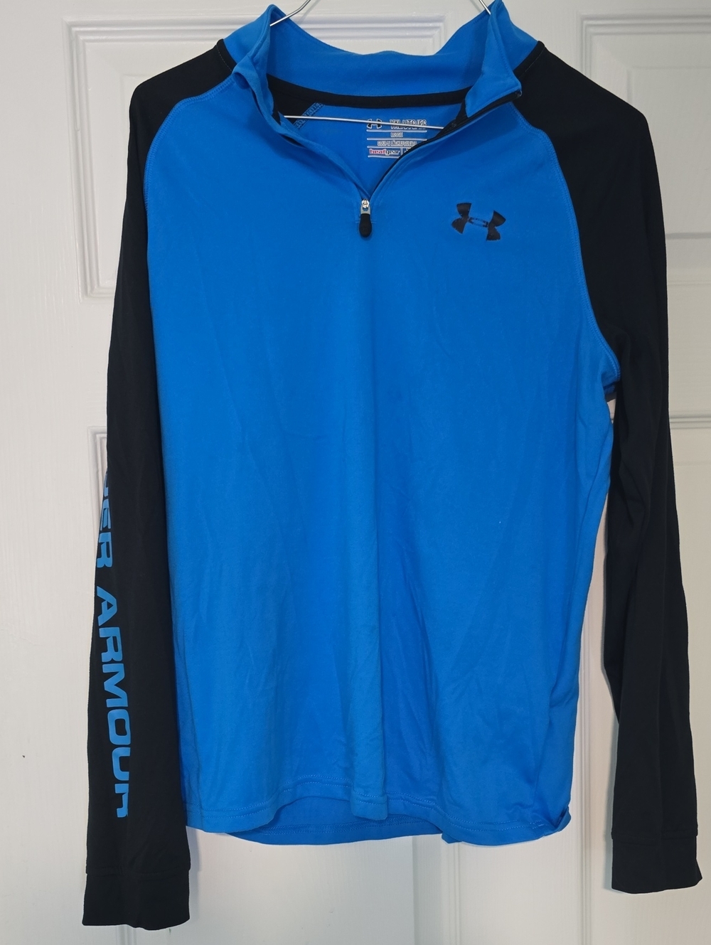 Under Armour Kid’s Blue and Black 1/4 Zip Athletic Pullover